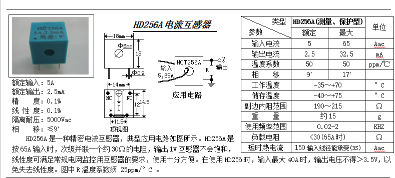 HD256A參數