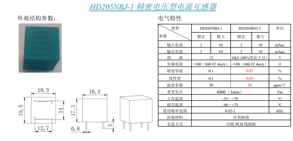 HD205NBJ-1參數