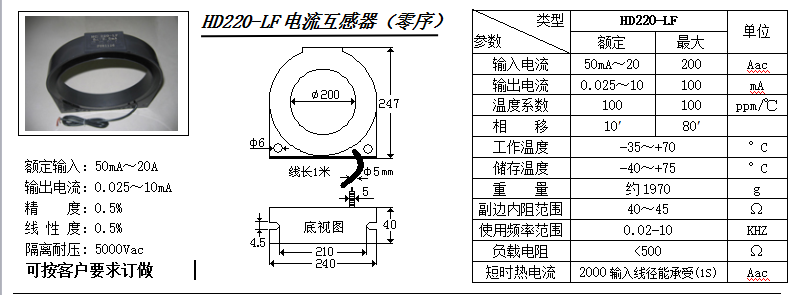HD220-LF參數